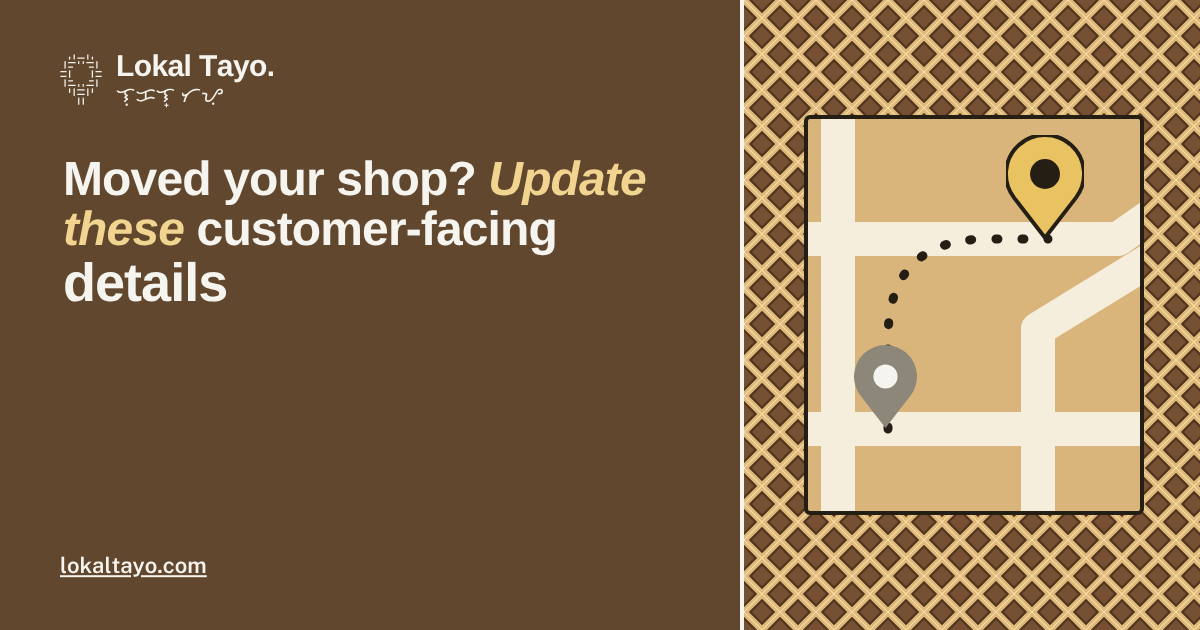 Moved your shop? Update these customer-facing details