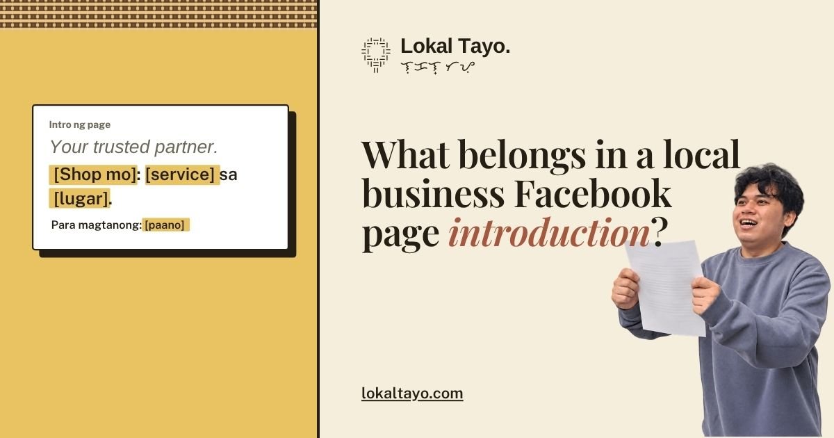 What belongs in a local business Facebook page introduction