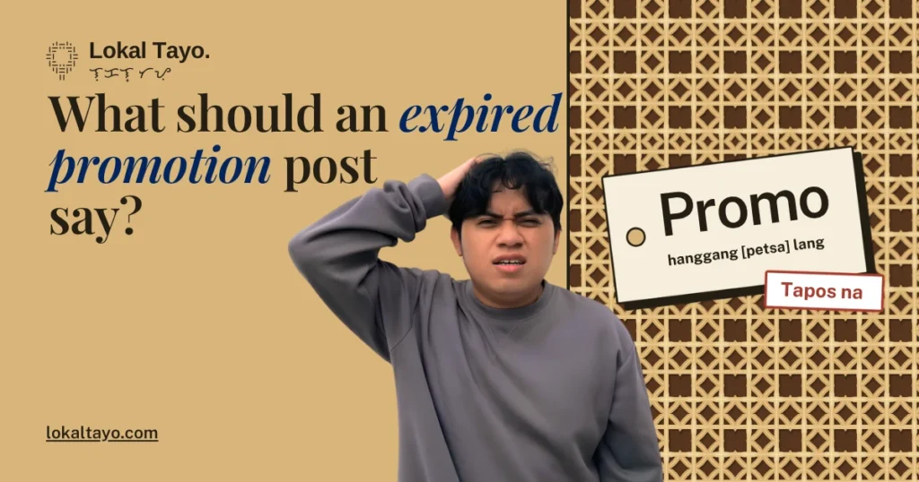 What should an expired promotion post say?