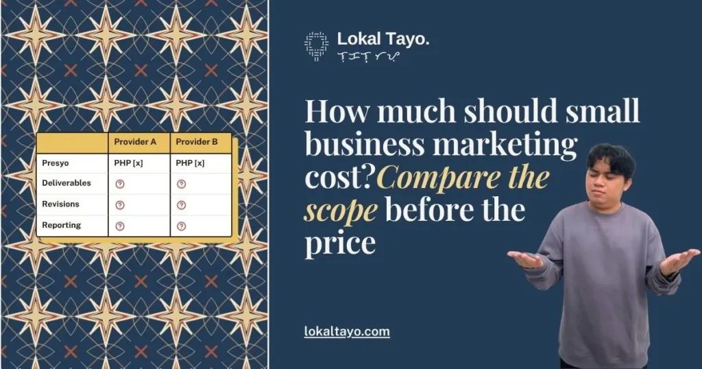 How much should small-business marketing cost? Compare the scope before the price