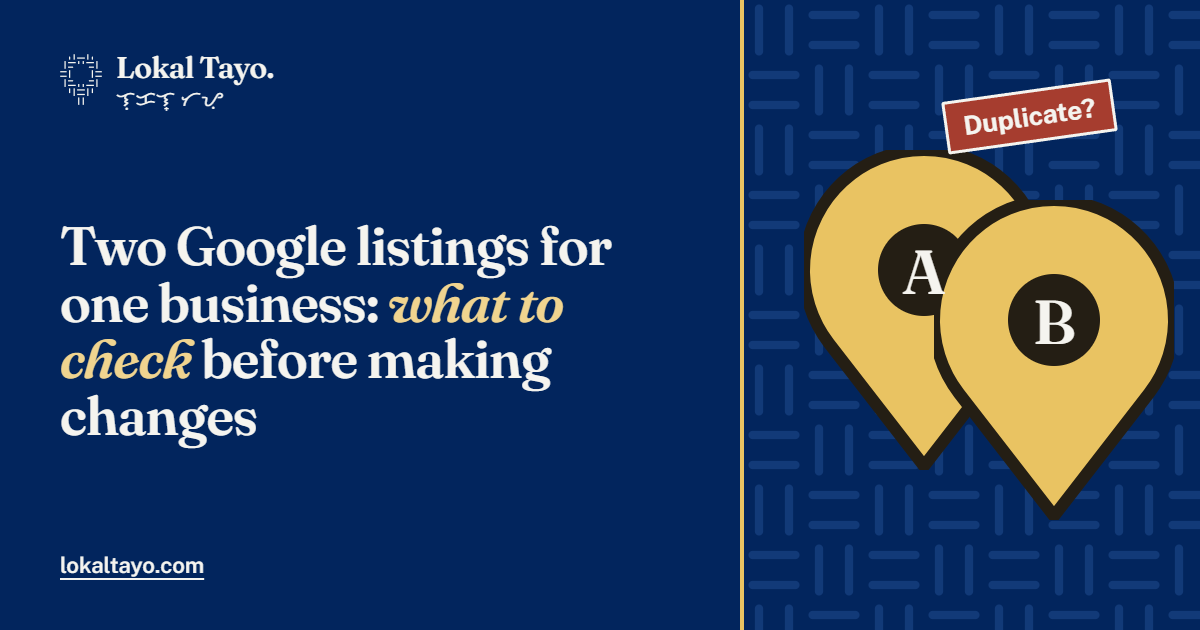 Record both public profiles; Confirm the real business locations; Choose the appropriate correction route